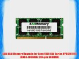 4GB RAM Memory Upgrade for Sony VAIO CW Series VPCCW21FX (DDR3-1066MHz 204-pin SODIMM)