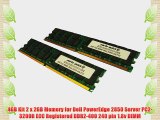 4GB Kit 2 x 2GB Memory for Dell PowerEdge 2850 Server PC2-3200R ECC Registered DDR2-400 240