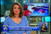 Se multará el exceso de velocidad en la avenida Simón Bolívar