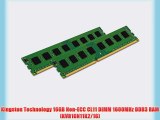 Kingston Technology 16GB Non-ECC CL11 DIMM 1600MHz DDR3 RAM (KVR16N11K2/16)