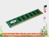 Crucial 2GB Single DDR3 1066 MT/s (PC3-8500) CL7 Unbuffered UDIMM 240-Pin Desktop Memory Module