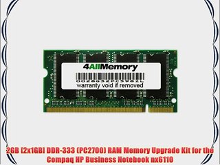 2GB [2x1GB] DDR-333 (PC2700) RAM Memory Upgrade Kit for the Compaq HP Business Notebook nx6110