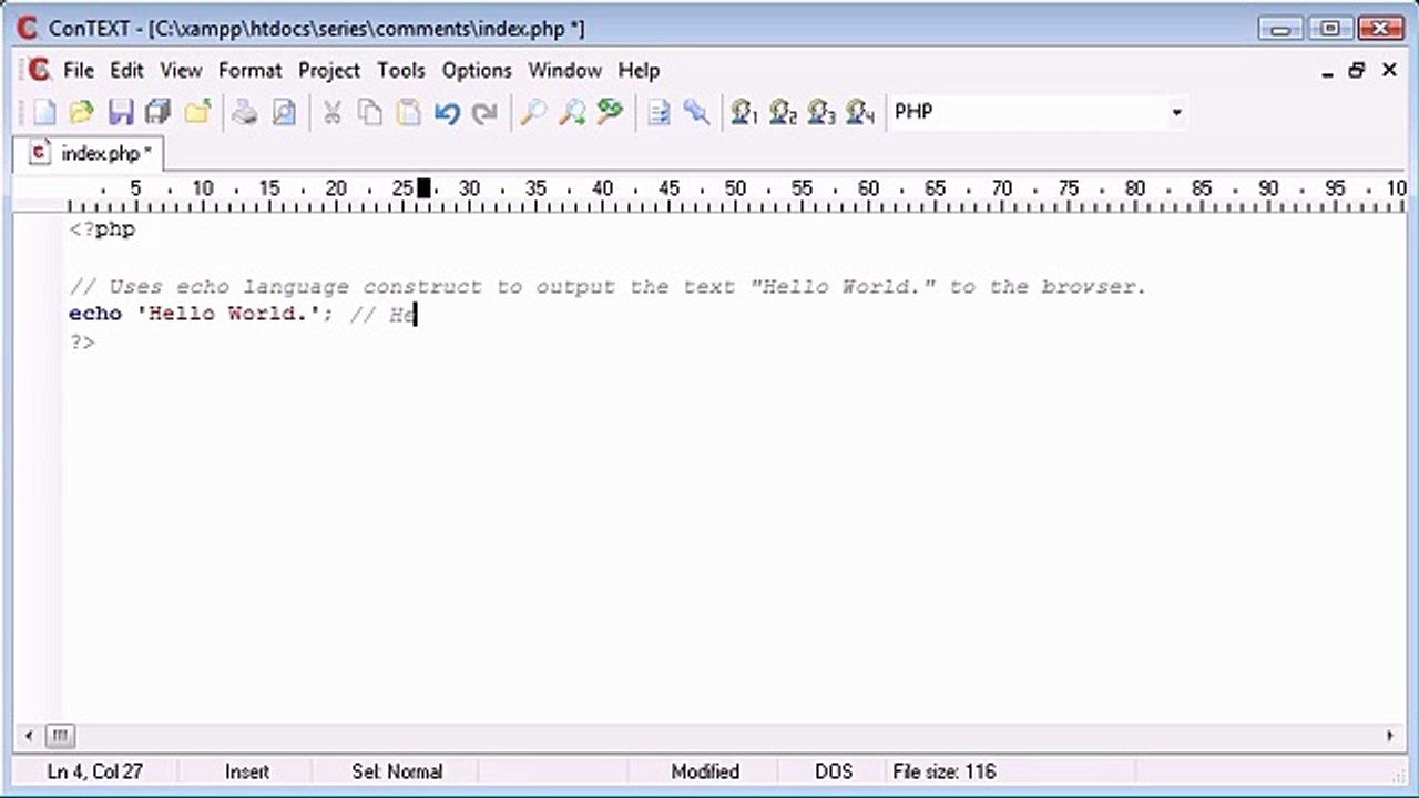 Beginner PHP Tutorial - 13 - comments_‏1