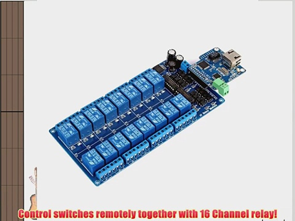 SainSmart iMatic 16 Channels Relay I/O Remote Control Controller Module RJ45 Interface Compatible
