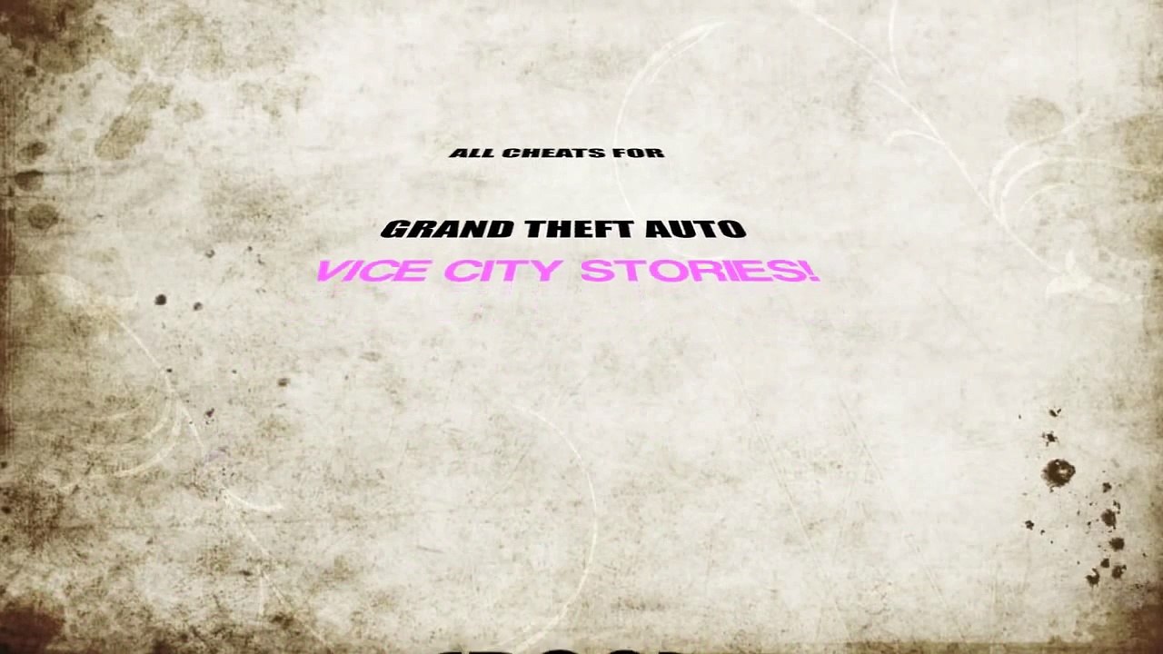 GTA Vice City Stories  All Cheat Codes PS2