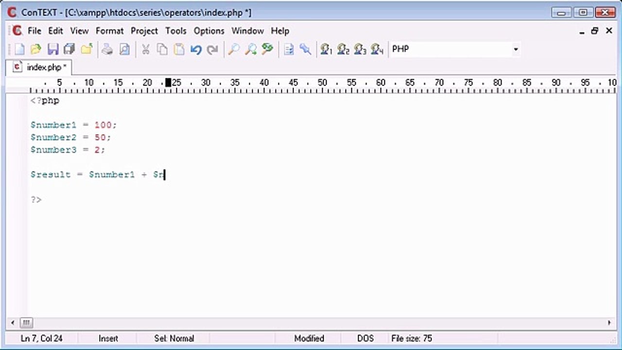 Beginner PHP Tutorial - 22 - Arithmetic Operators_‏_1