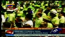 Rafael Correa es el candidato presidencial del Alianza País