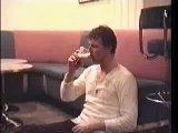 drunk guy drinks his own puke