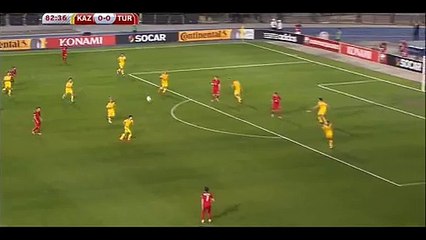 Goal Arda Turan - Kazakhstan 0-1 Turkey - 12-06-2015