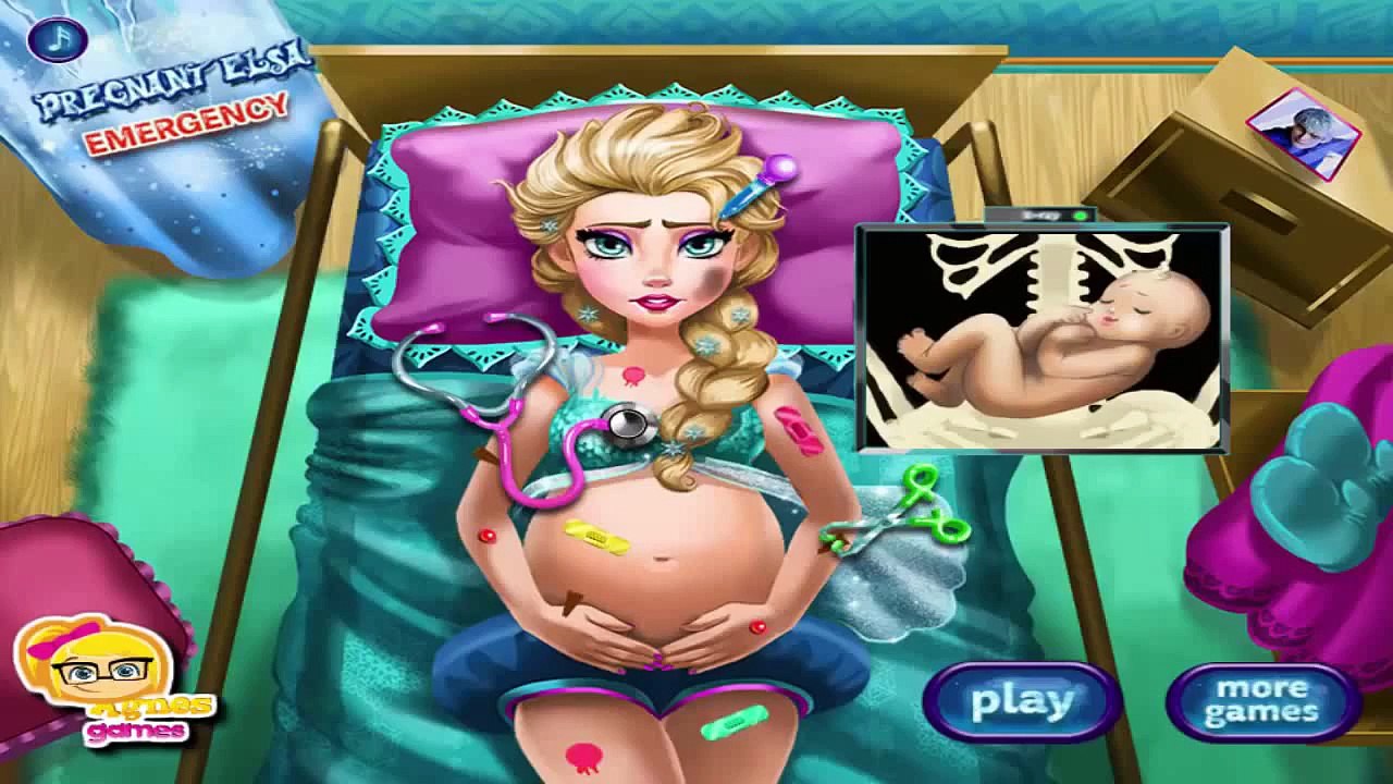 Frozen Princess Games Pregnant Princesses Elsa & Anna Emergency