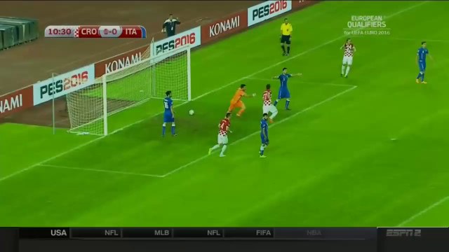 Mario Mandzukic Goal Croatia 1 - 0 Italy 12/06/2015 - Euro Qualification