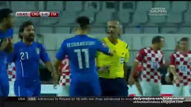 1-0 Ivan Rakitic Goal _ Croatia vs Italy - Euro 2016 Qualifiers 12.06.2015