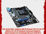 MSI Socket AM3 /AMD 760G/DDR3/CrossFireX/SATA3 and USB 3.0/A
