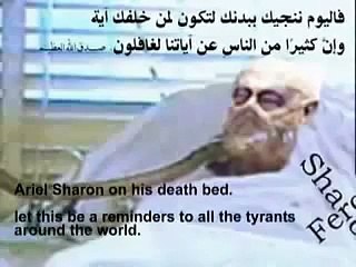Ariel sharon on his death bed !!!!!!! Allah hu akbar