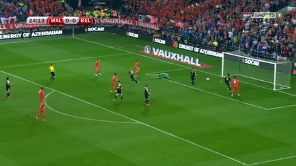 Gareth Bale Goal 1:0 | Wales vs Belgium 12.06.2015