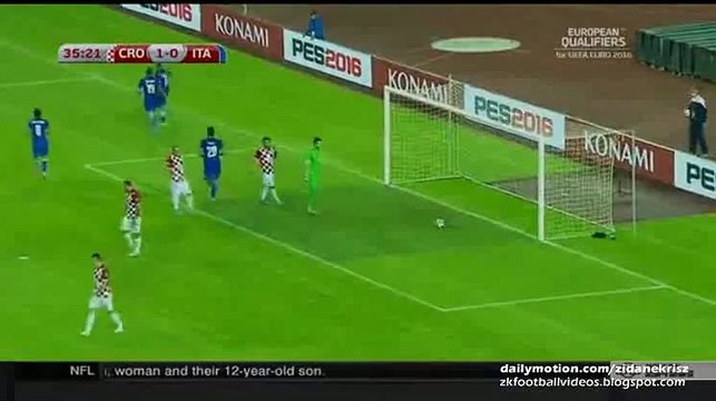 1-1 Candreva Panenka Penalty-Kick Goal - Croatia vs Italy - Euro 2016 Qualifiers 12.06.2015