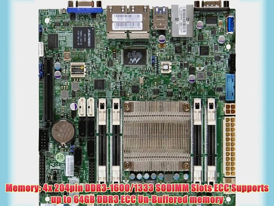 Supermicro Atom C2758 64GB DDR3 PCIE SATA USB Mini ITX DDR3 1333 NA Motherboards MBD-A1SRI-2758F-O