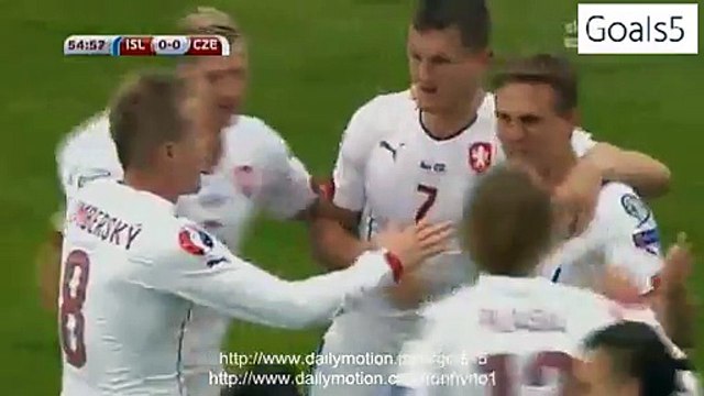 Borek Dockal Goal Iceland 0 - 1 Czech Republic EURO 2016 Qualifying 12-6-2015