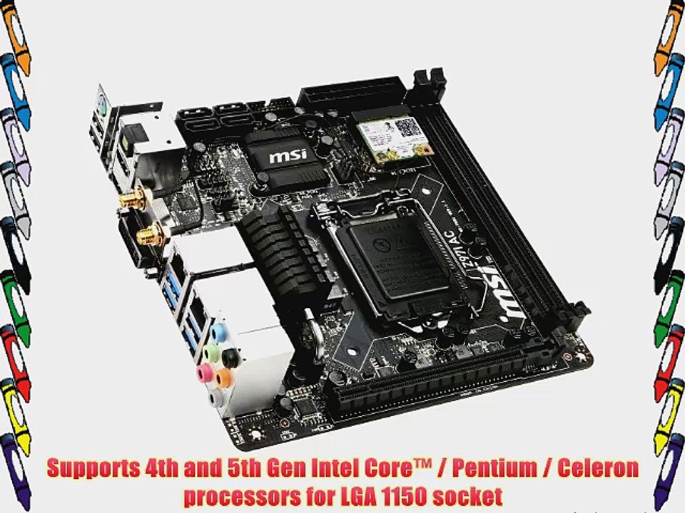 MSI Mini ITX DDR3 2400 LGA 1150 Motherboards Z97I AC