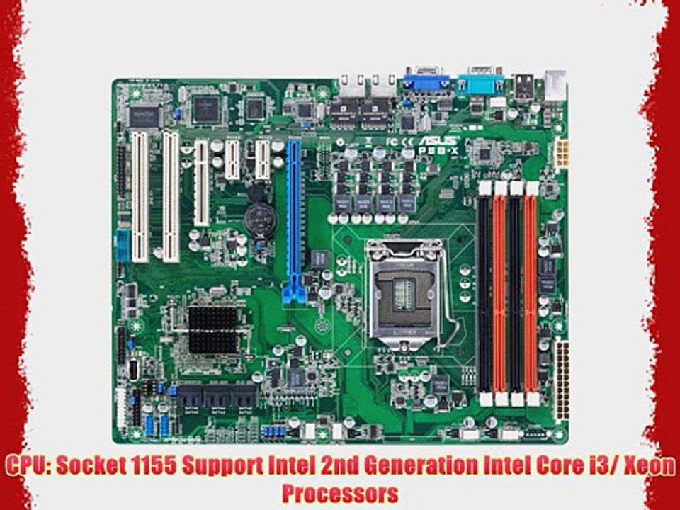 Asus P8B-X ATX Server Motherboard Intel C202 ATX DDR3 1333 Intel - LGA 1155