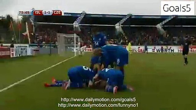 Kolbeinn Sigthorsson Goal Iceland 2 - 1 Czech Republic EURO 2016 Qualifying 12-6-2015