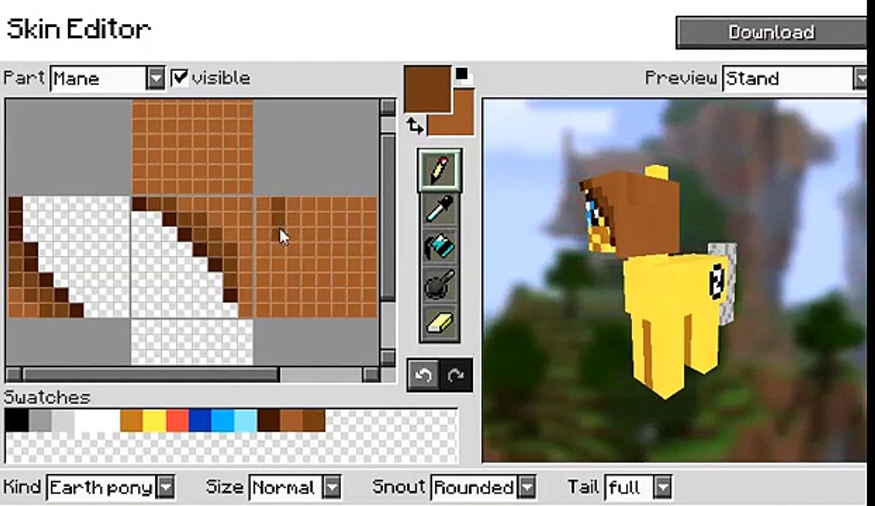 How to make your own skin for the "Mine Little Pony" minecraft mod.