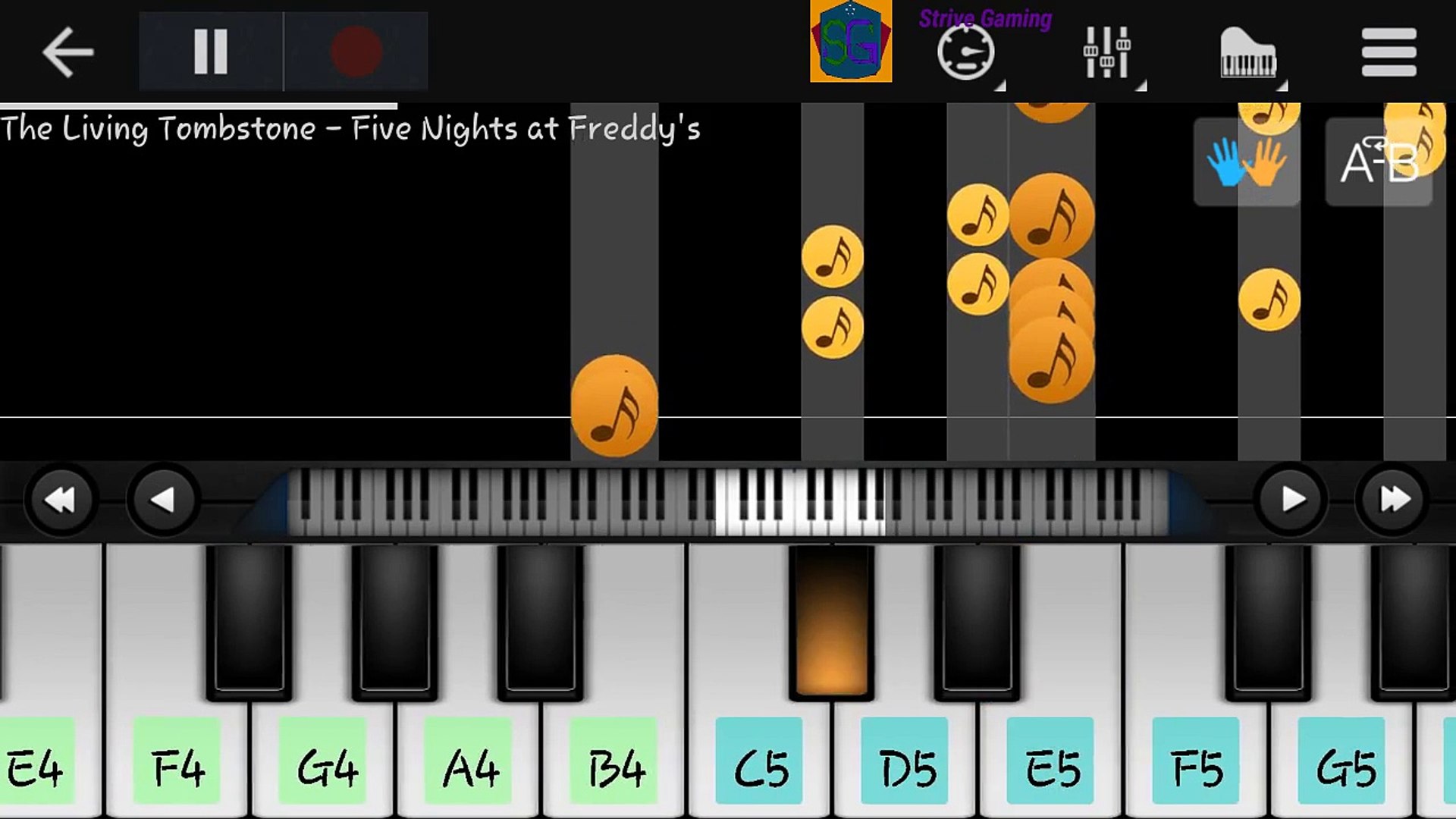 Five Nights at Freddy's 1 Song - The Living Tombstone (Piano