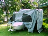 evo-pod, mini micro camper, motorcycle pocket camper, tiny trailer tent, smart camper