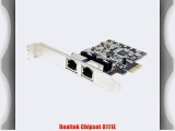 Syba Dual Port Gigabit Ethernet Network PCI-express x1 Controller Card SY-PEX24028