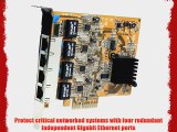 StarTech.com 4 Port PCI Express PCIe Gigabit Ethernet NIC Network Adapter Card (ST1000SPEX42)