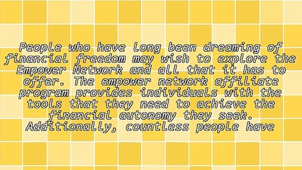 Affiliates Can Reach Their Goals Through The Empower Network Affiliate Program