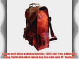 13 Genuine Leather Vintage Laptop Backpack Shoulder Messenger Bag Briefcase
