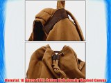 Leaper Vintage Genuine Leather Straps Canvas Laptop Backpack School College Rucksack Bag /Hiking