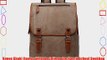 Kenox Khaki Canvas Vintage College Backpack School Bookbag Laptop Backpack for 14.1-inch Pc