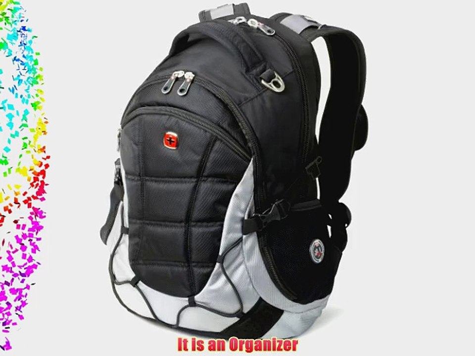 SwissGear Laptop Computer Backpack SA9769 (Black/Light Gray) Fits Most 15 Inch Laptops