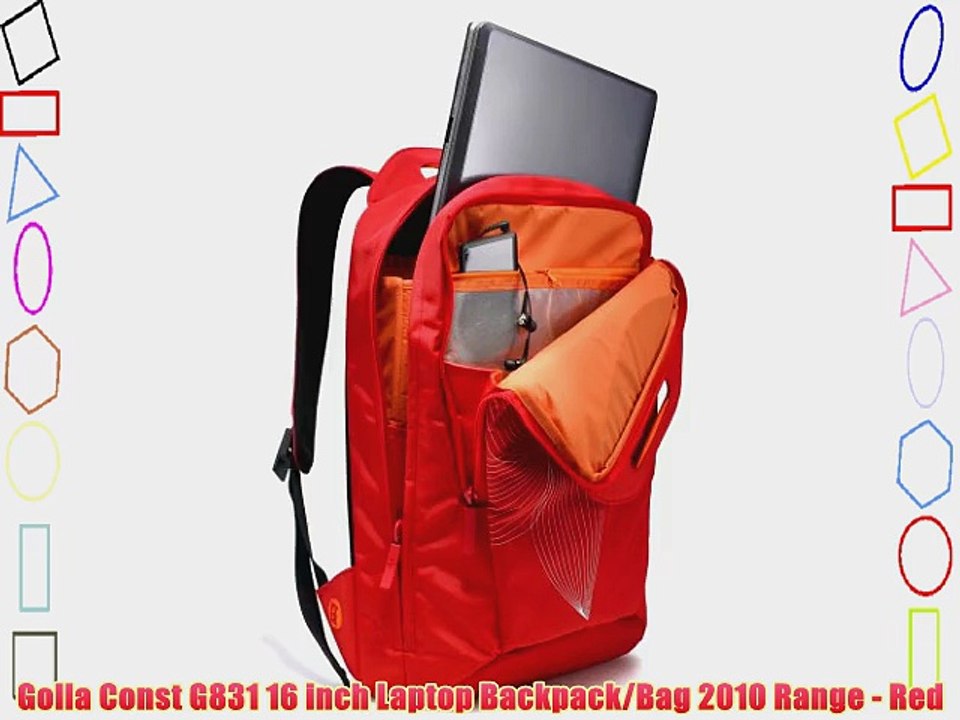 Golla Const G831 16 inch Laptop Backpack/Bag 2010 Range - Red - video  Dailymotion