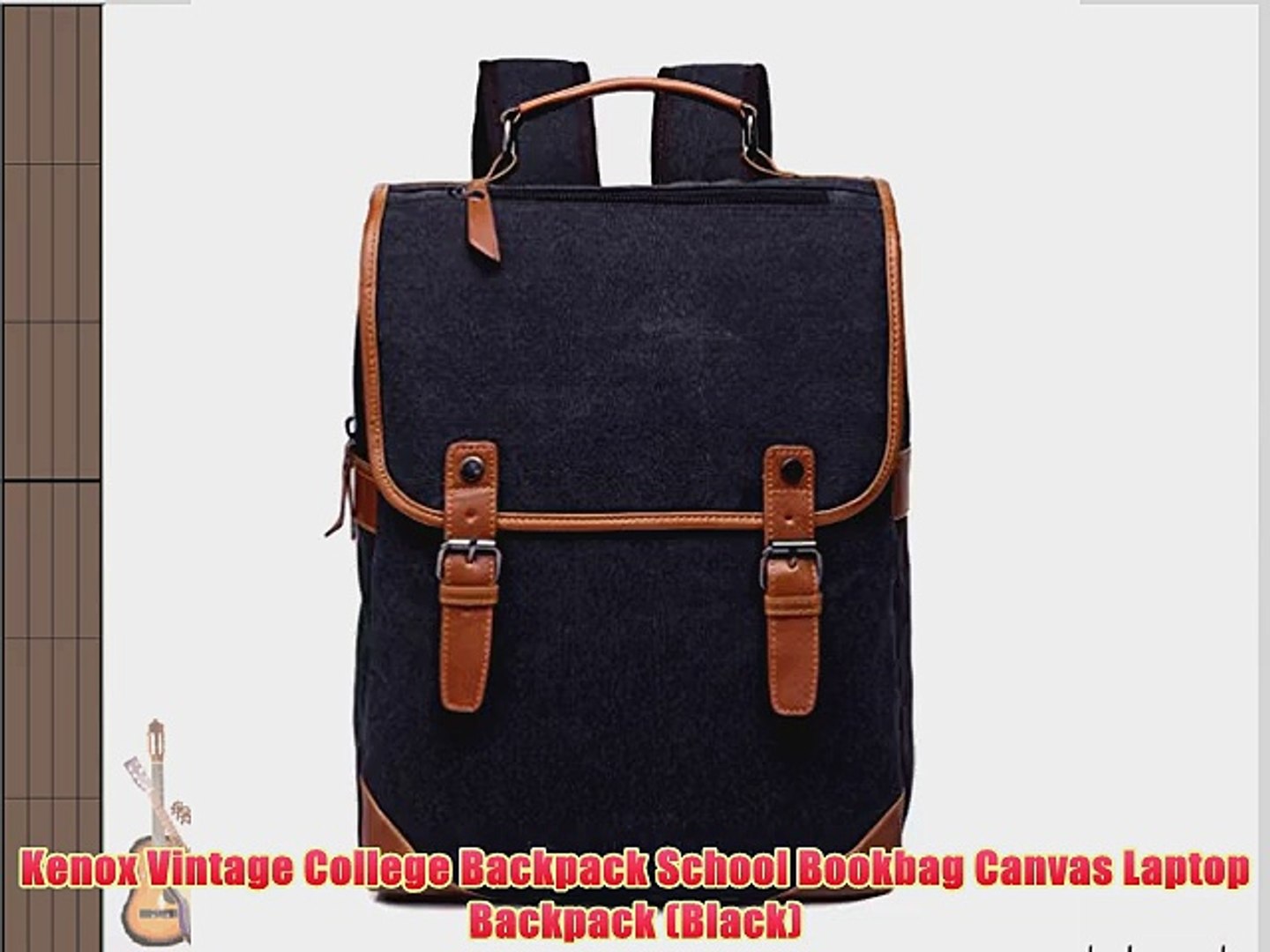kenox canvas school college backpack