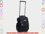 Everest Deluxe Wheeled Backpack Color: Black