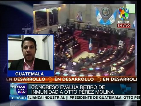 Guatemala: congreso debate retirar inmunidad a Otto Pérez Molina