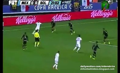 Ricardo Pedriel Fantastic Hits the post - Mexico v. Bolívia - Copa América 13.06.2015