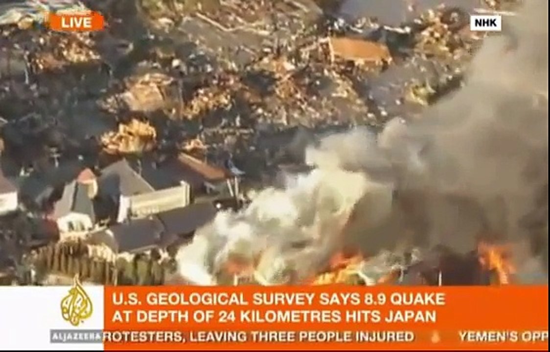 Tokyo Japan 8.8 earthquake in Japan 3/11/11, live footage-video of Japan earthquake-tsunami
