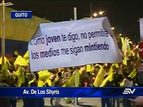 Concentraciones de oposición y pro gobierno por quinto día consecutivo en ‪#‎Quito‬