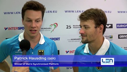 Patrick Hausding and Sascha Klein - Winners of Men's Synchronised Platform - 14.6.2015, Rostock