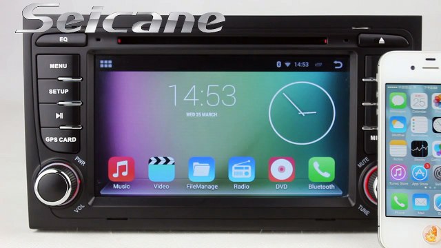 In dash 2002-2006 2007 2008 Audi A4 S4 RS4 navigation cd dvd player with bluetooth music 1080P 3G WIFI net