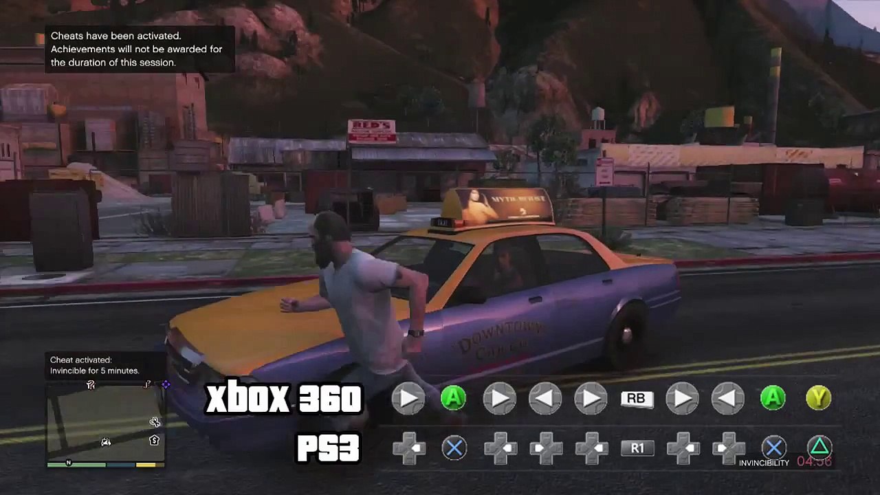 GTA 5 INVINCIBILITY Cheat Code Xbox 360 PS3 GTA V Gameplay video