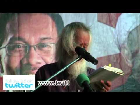 A. Samad Said Baca Puisi Di Rapat Rakyat Pakatan Rakyat