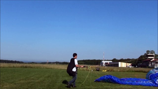 Paramoteur, l'apprentissage du gonflage