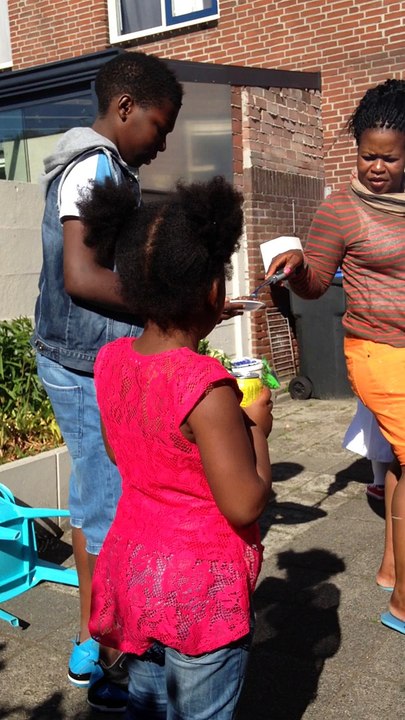 barbecue op de verjaardag van Stan