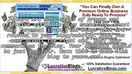 Making your blog work for you.