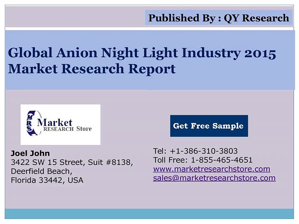 Global_Anion_Night_Light_Industry_2015_Market_Rese